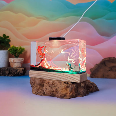 King Ghidorah vs Godzilla V2 Resin Lamp