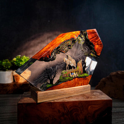 Dark Rider Resin Lamp