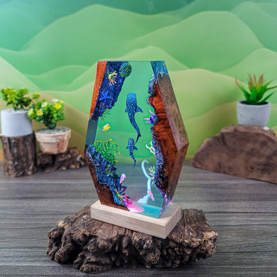 Whale Shark Resin Ocean Lamp