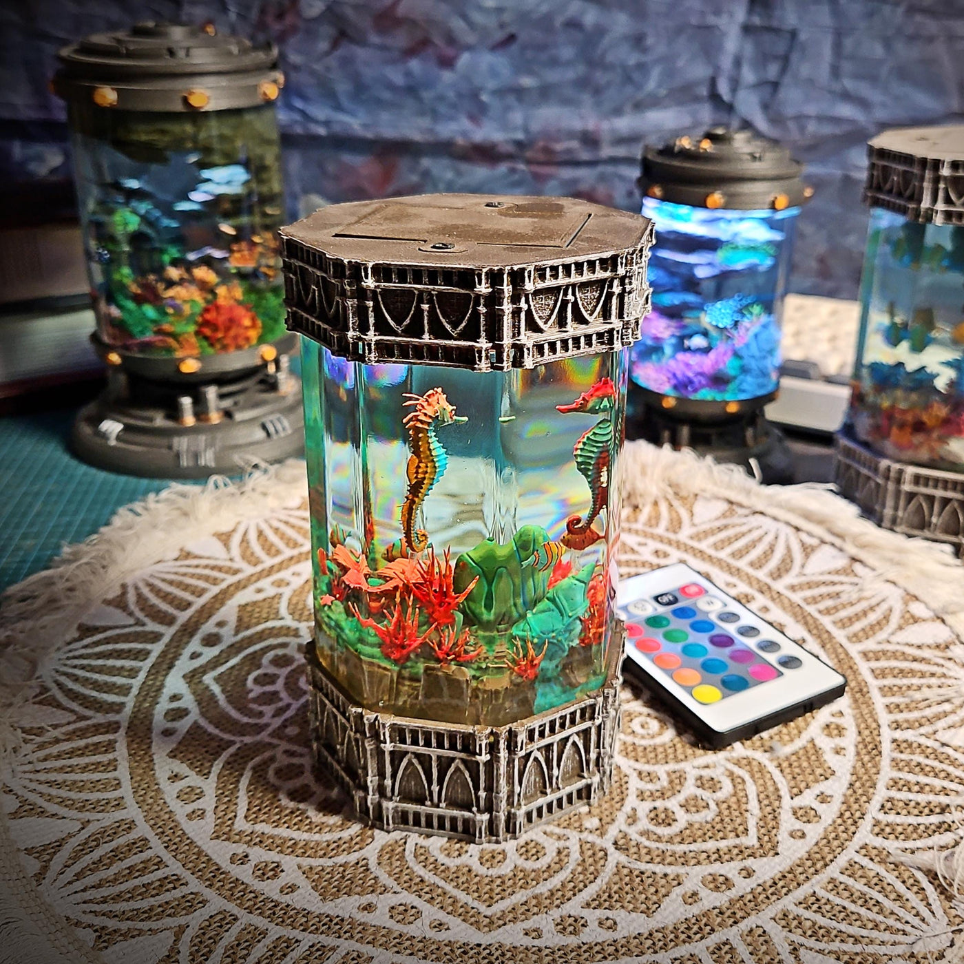 Seahorse Ocean Diorama Resin Lamp