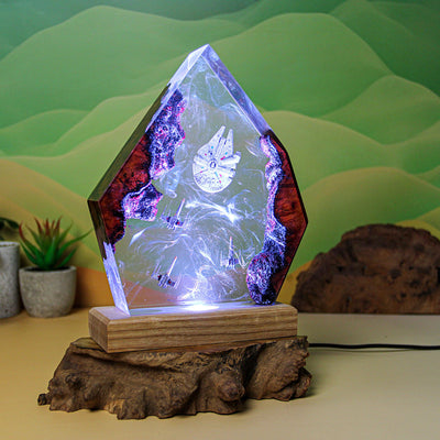 Falcon UFO Resin Lamp