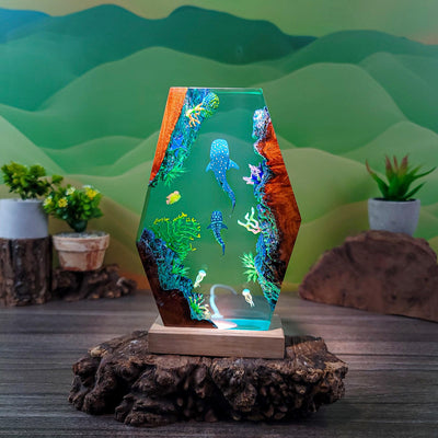Whale Shark Resin Ocean Lamp