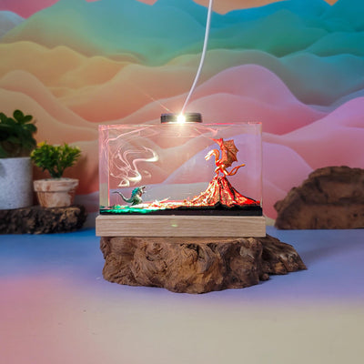 King Ghidorah vs Godzilla V2 Resin Lamp