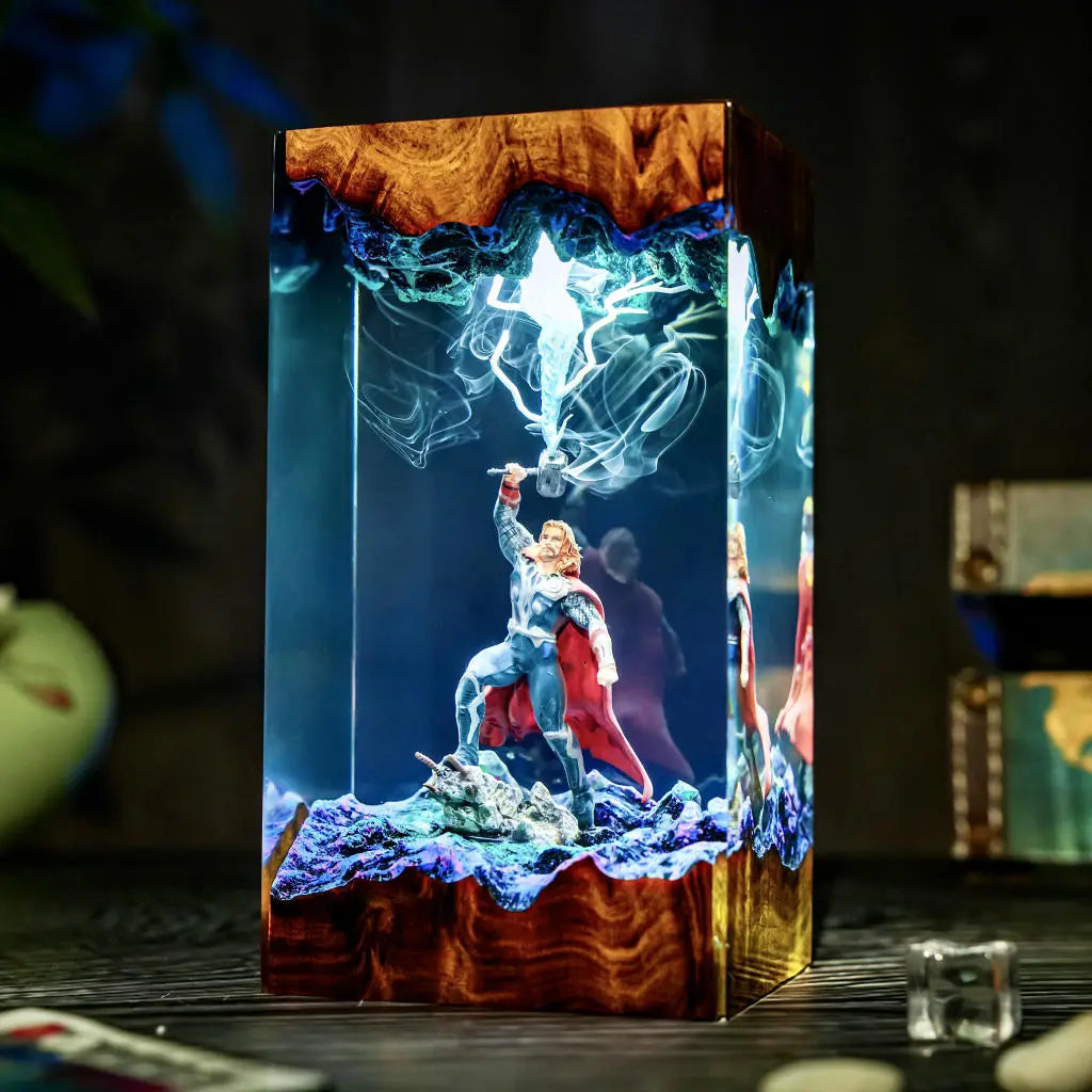 Thor Lightning Thunder Marvel Super Heroes Resin Lamp