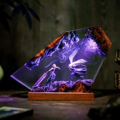 Sephiroth vs Cloud Strife Final Fantasy Resin Lamp