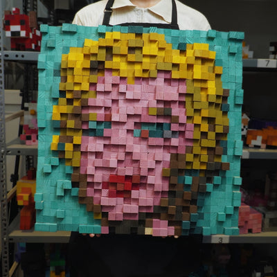 Marilyn Diptych Pixel Wood Art