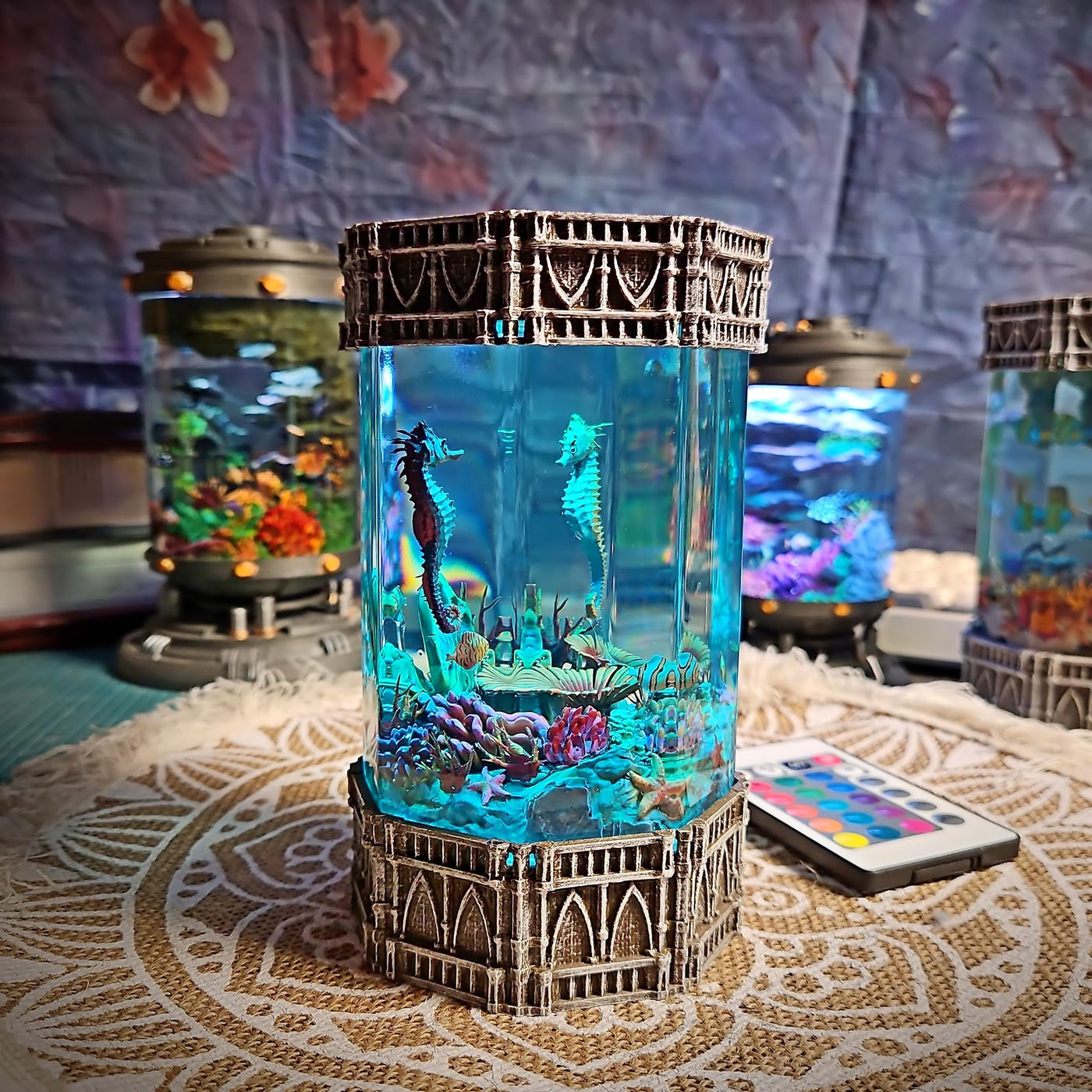 Seahorse Ocean Diorama Resin Lamp