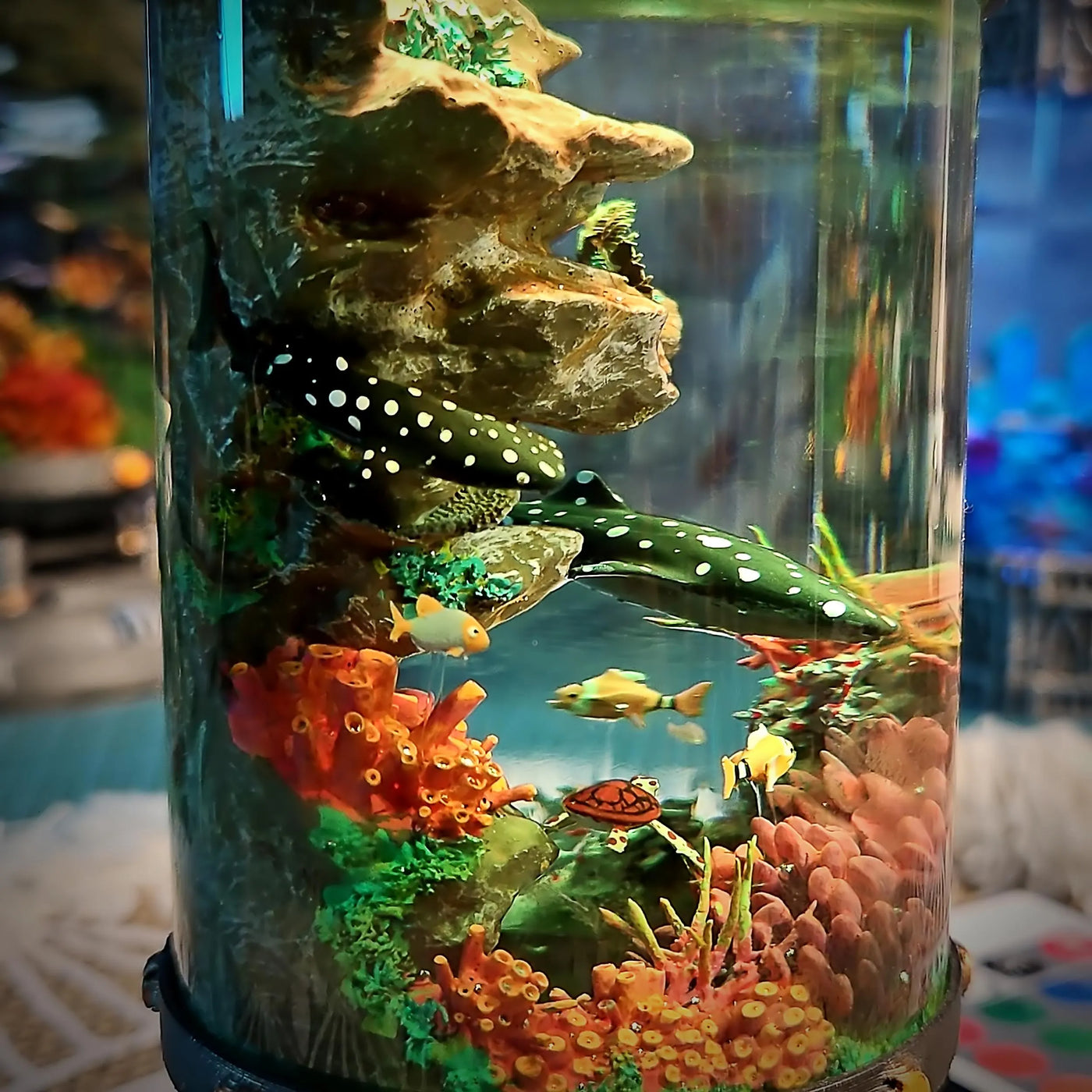 Whale Shark Ocean Diorama Resin Lamp