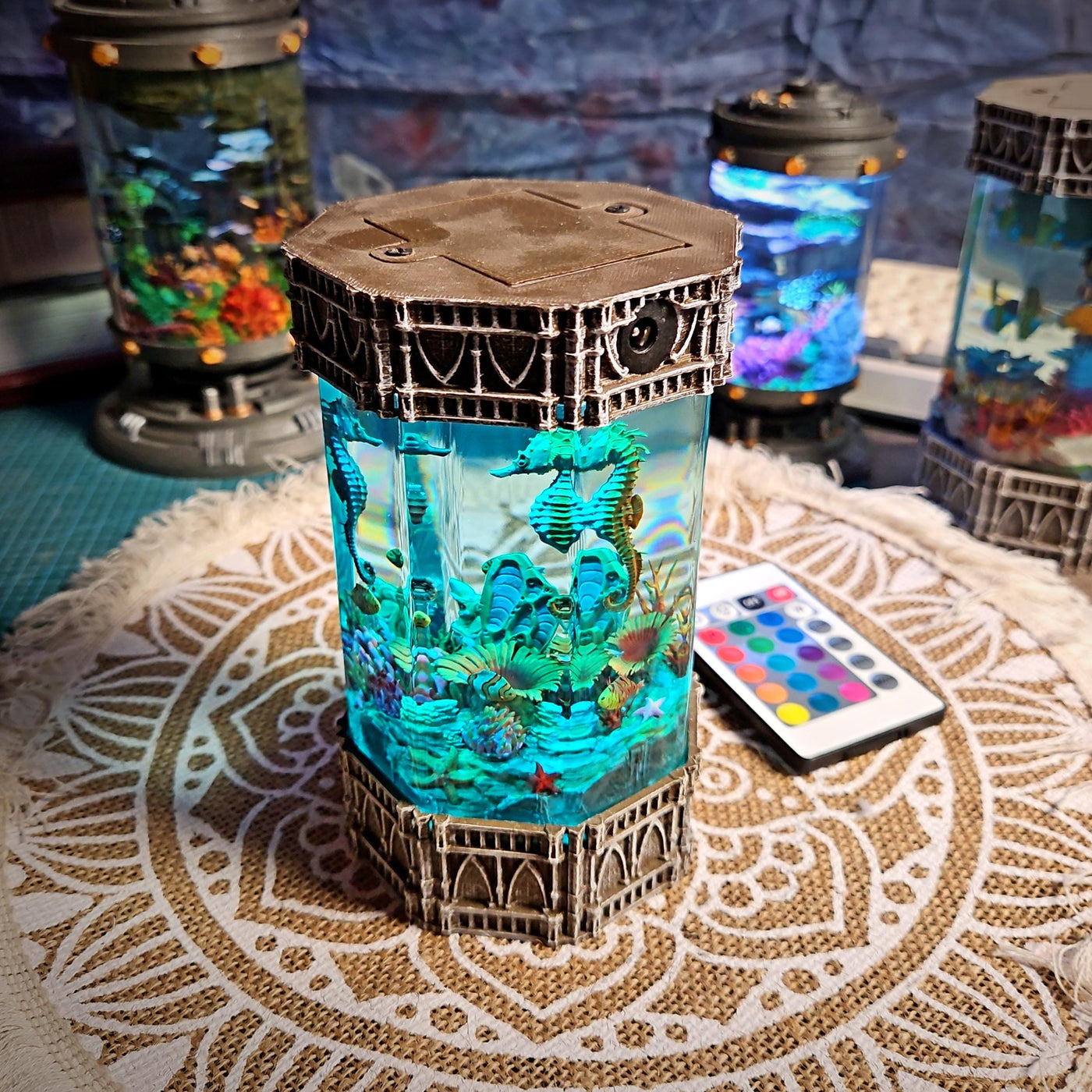 Seahorse Ocean Diorama Resin Lamp