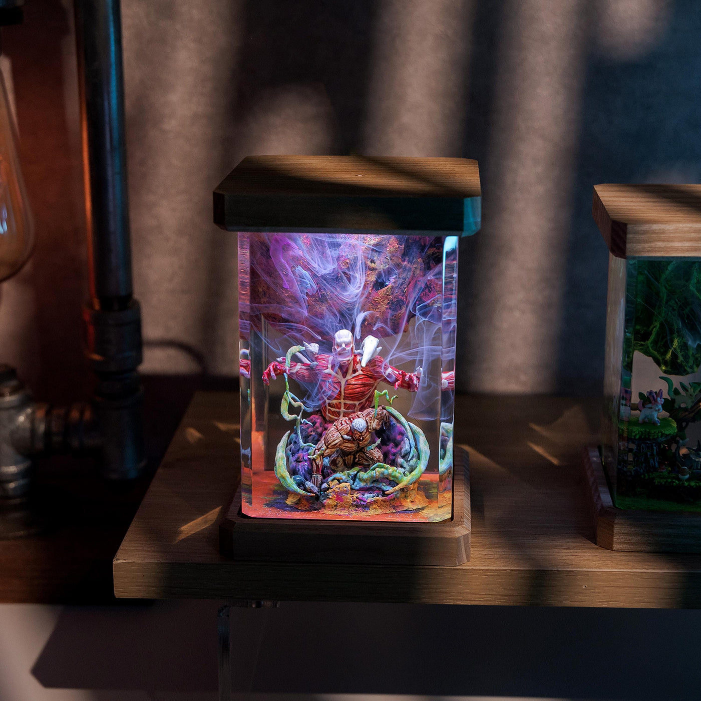 Attack on Titan Colossal & Armored Resin Lamp