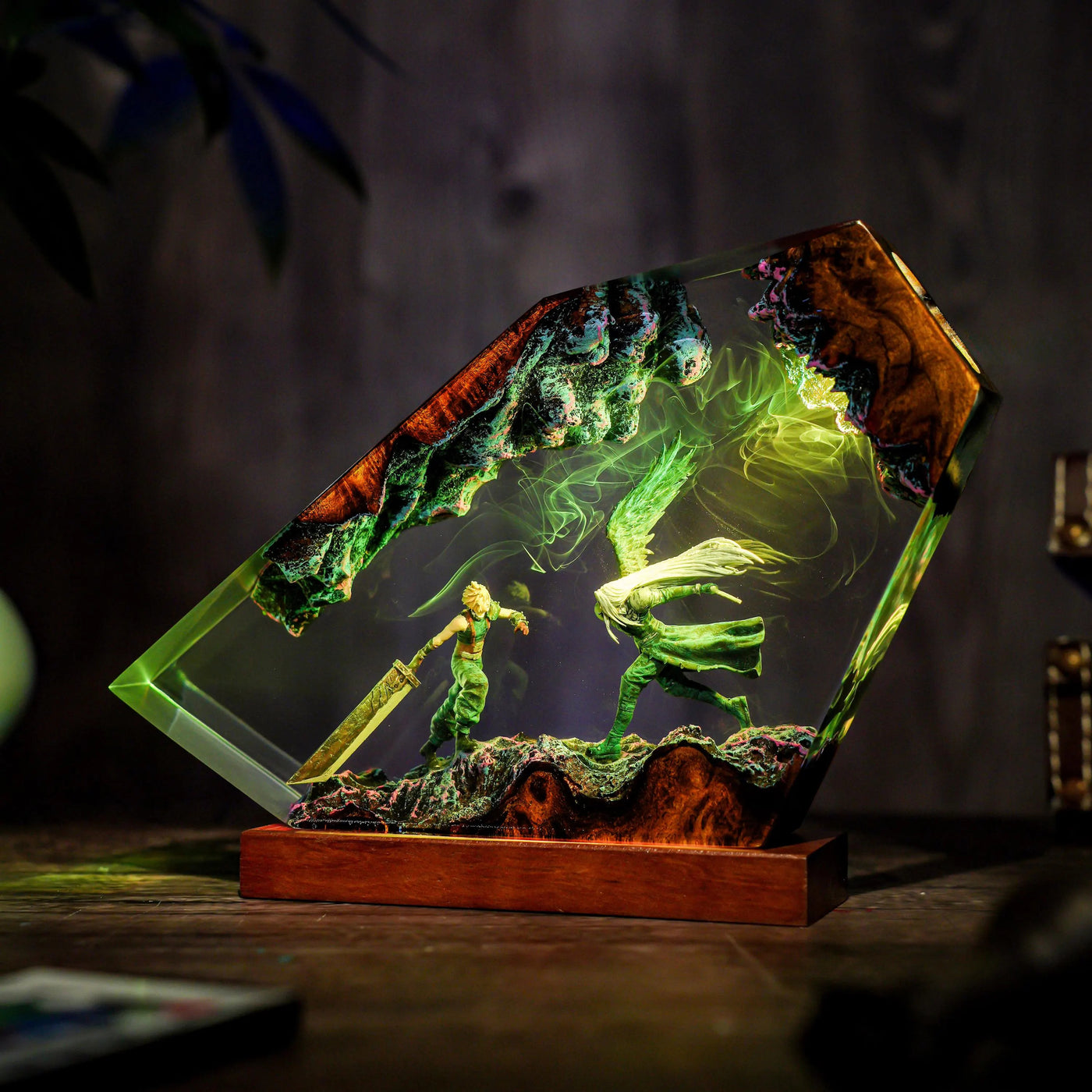 Sephiroth vs Cloud Strife Final Fantasy Resin Lamp