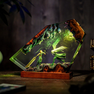 Sephiroth vs Cloud Strife Final Fantasy Resin Lamp