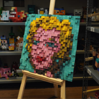 Marilyn Diptych Pixel Wood Art