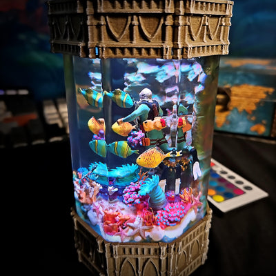 Scuba Diver Ocean Diorama Resin Lamp