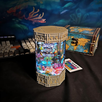 Scuba Diver Ocean Diorama Resin Lamp