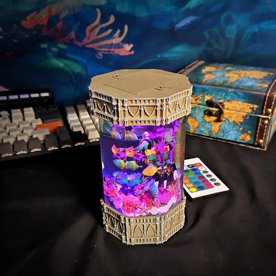 Scuba Diver Ocean Diorama Resin Lamp