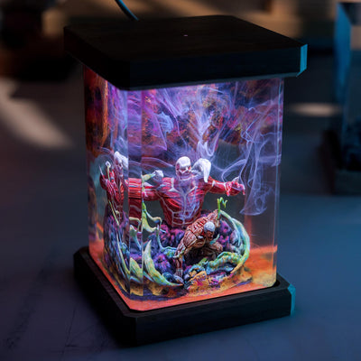 Attack on Titan Colossal & Armored Resin Lamp