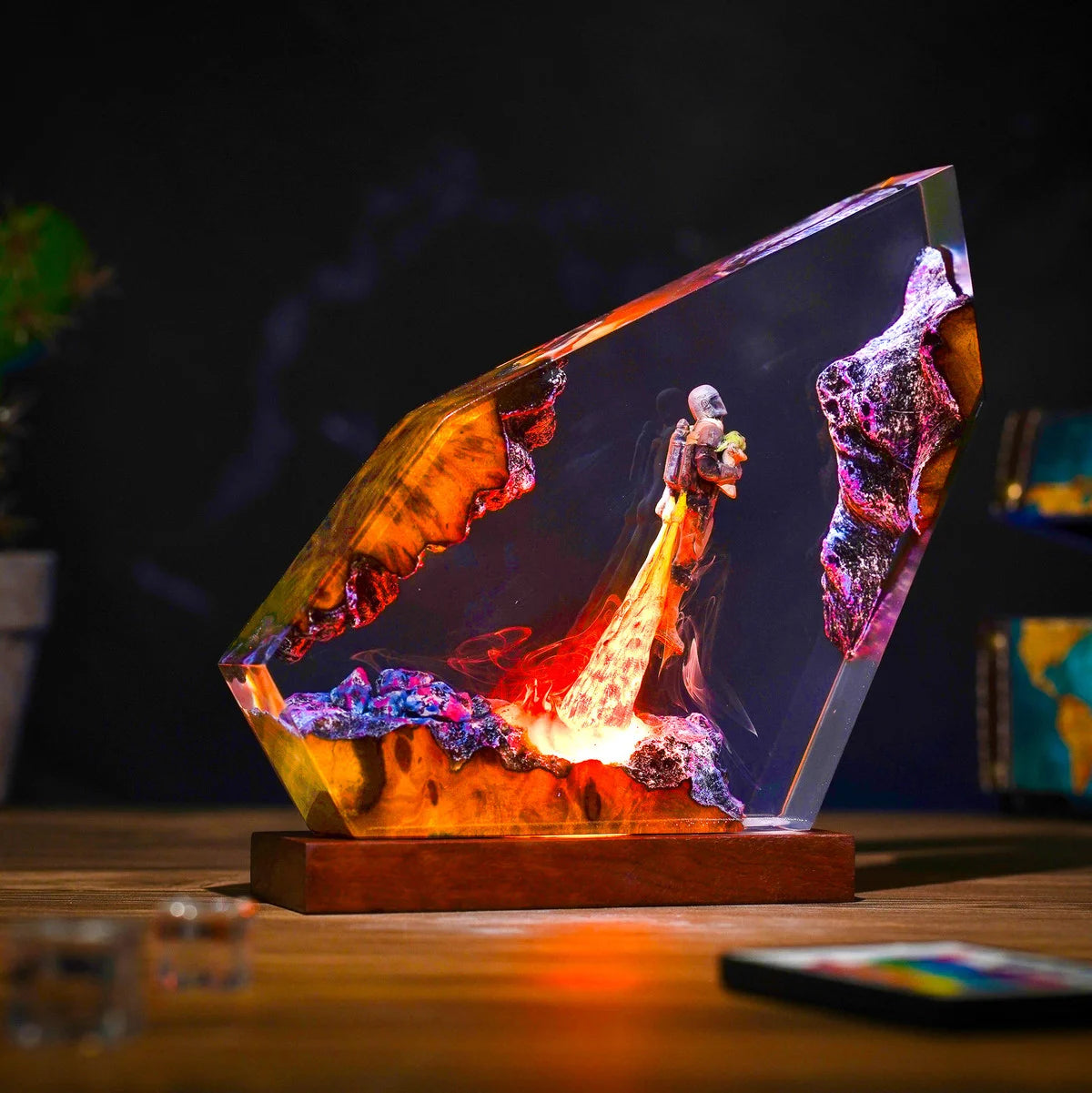 Mando The Mandalorian & Grogu Resin Lamp