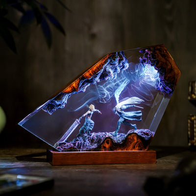 Sephiroth vs Cloud Strife Final Fantasy Resin Lamp