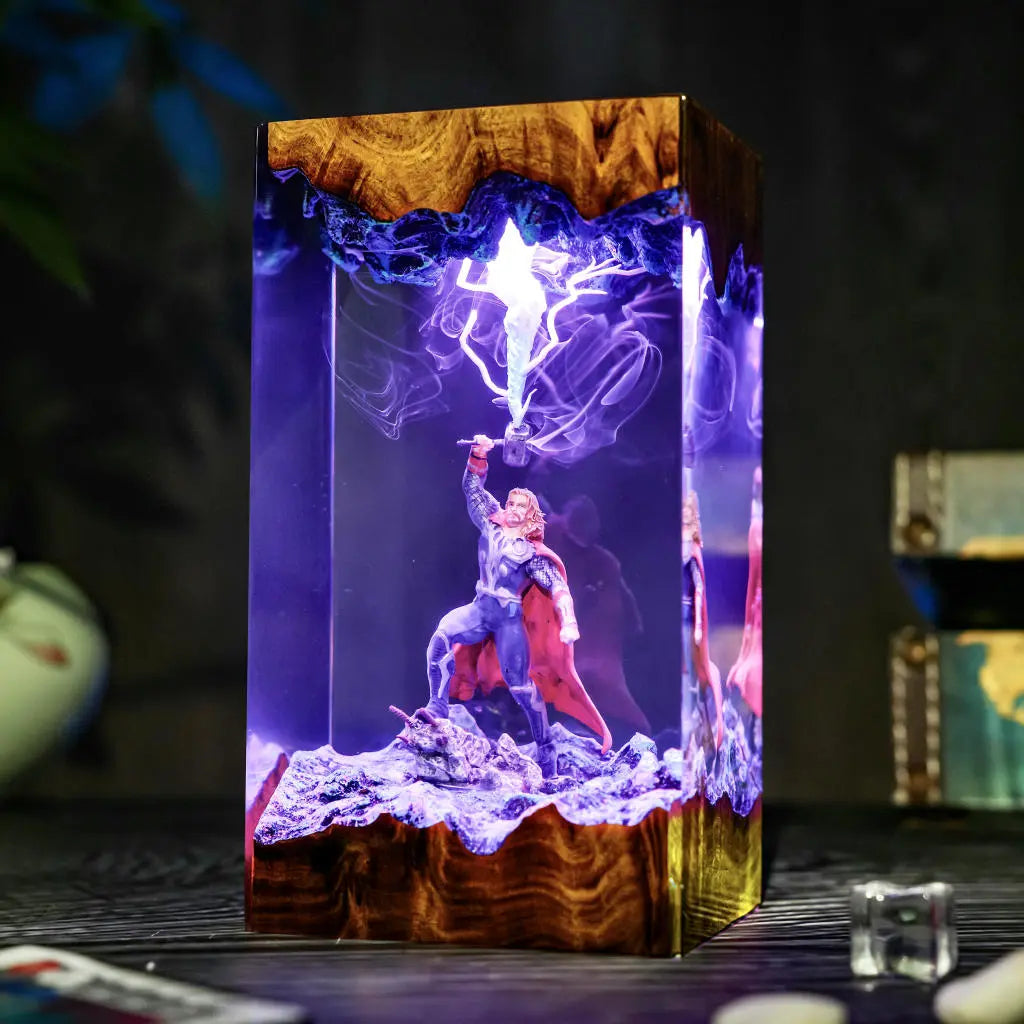 Thor Lightning Thunder Marvel Super Heroes Resin Lamp
