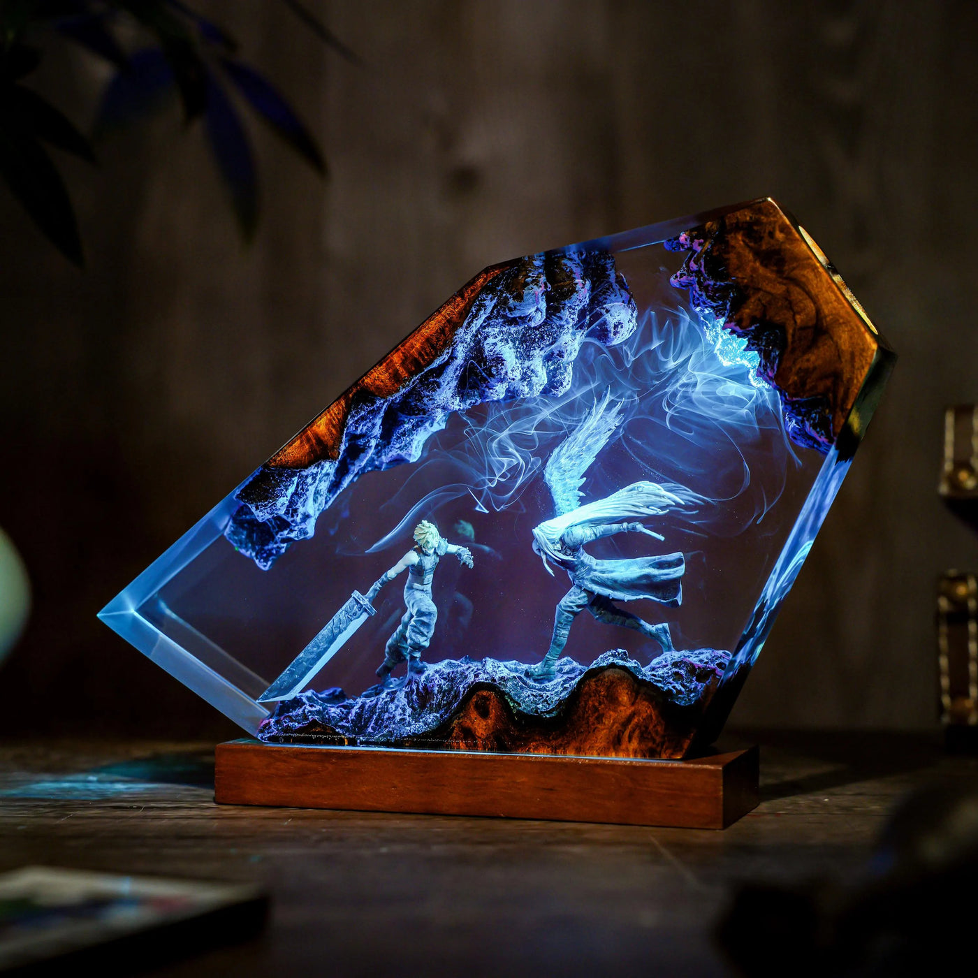 Sephiroth vs Cloud Strife Final Fantasy Resin Lamp