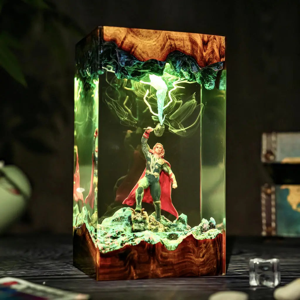 Thor Lightning Thunder Marvel Super Heroes Resin Lamp
