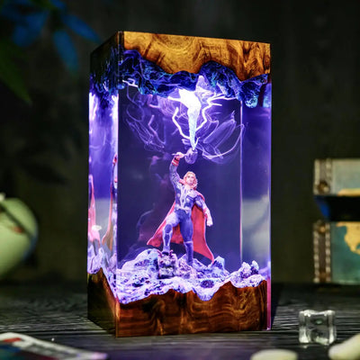 Thor Lightning Thunder Marvel Super Heroes Resin Lamp