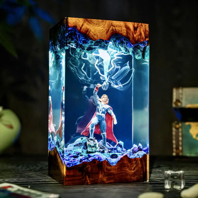 Thor Lightning Thunder Marvel Super Heroes Resin Lamp