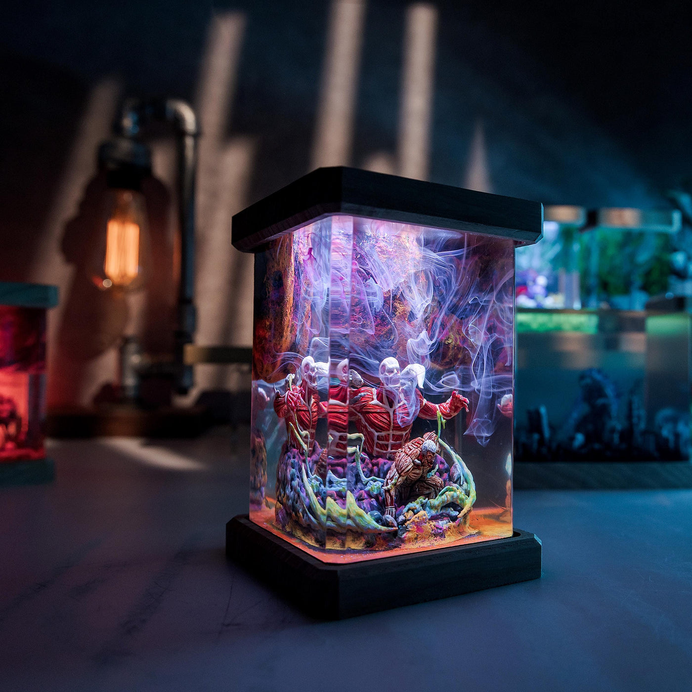 Attack on Titan Colossal & Armored Resin Lamp