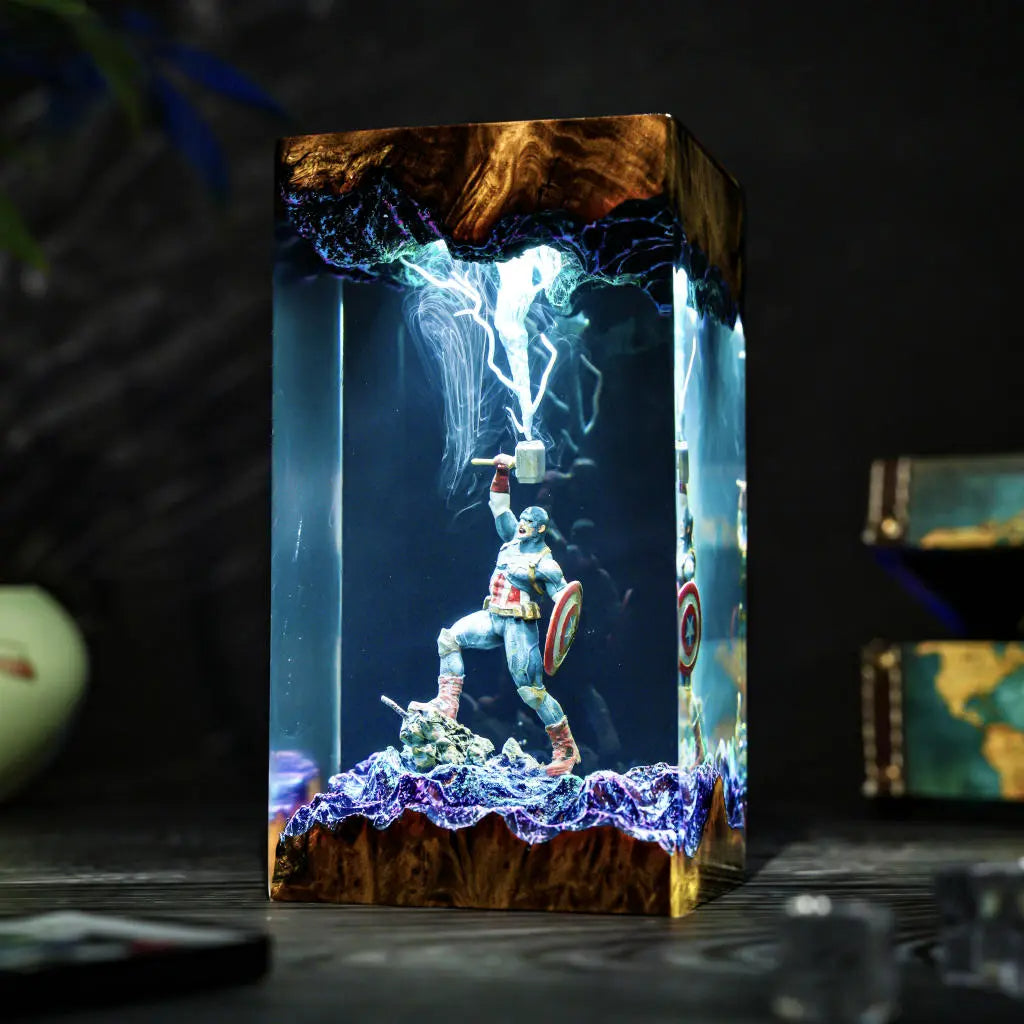 Captain America Resin Lamp Ver 2
