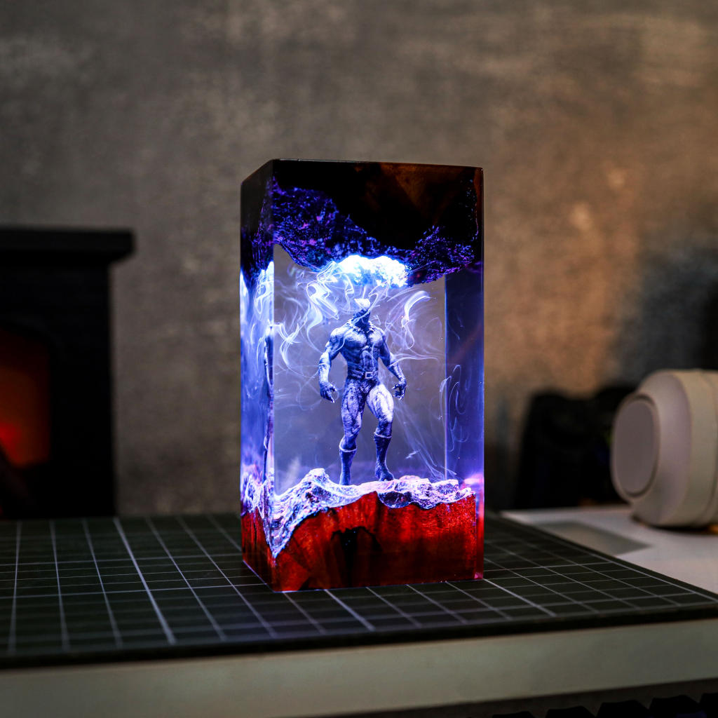 Black Panther Resin Epoxy Night Light