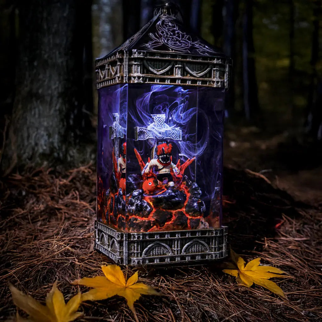 Chainsaw Man and Pochita Resin Lamp