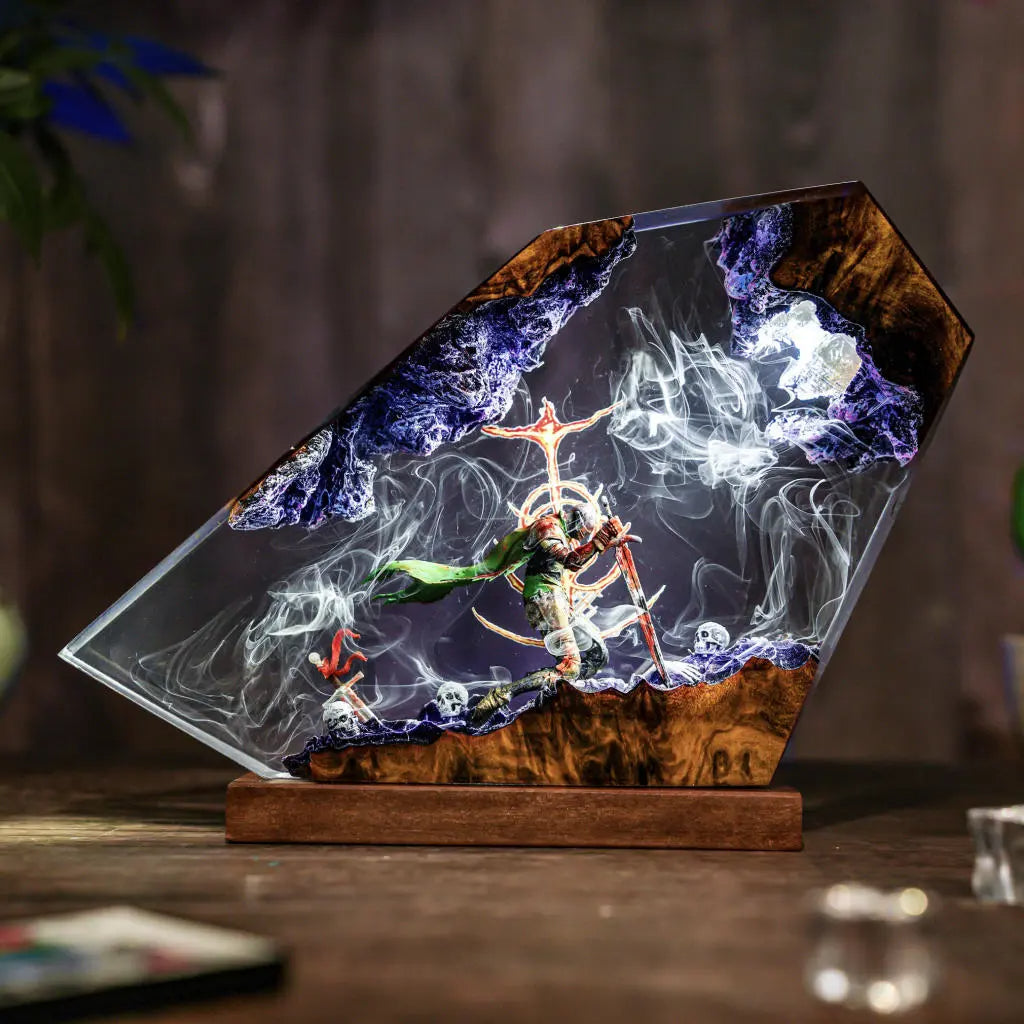 Fallen Knight Elden Ring Resin Lamp