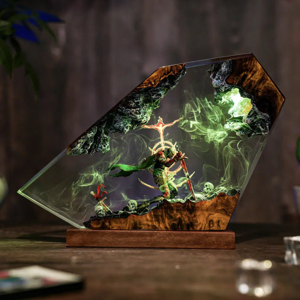 Fallen Knight Elden Ring Resin Lamp
