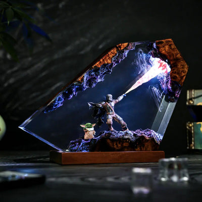 Mandalorian Star Wars Resin Lamp