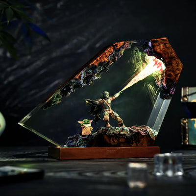 Mandalorian Star Wars Resin Lamp