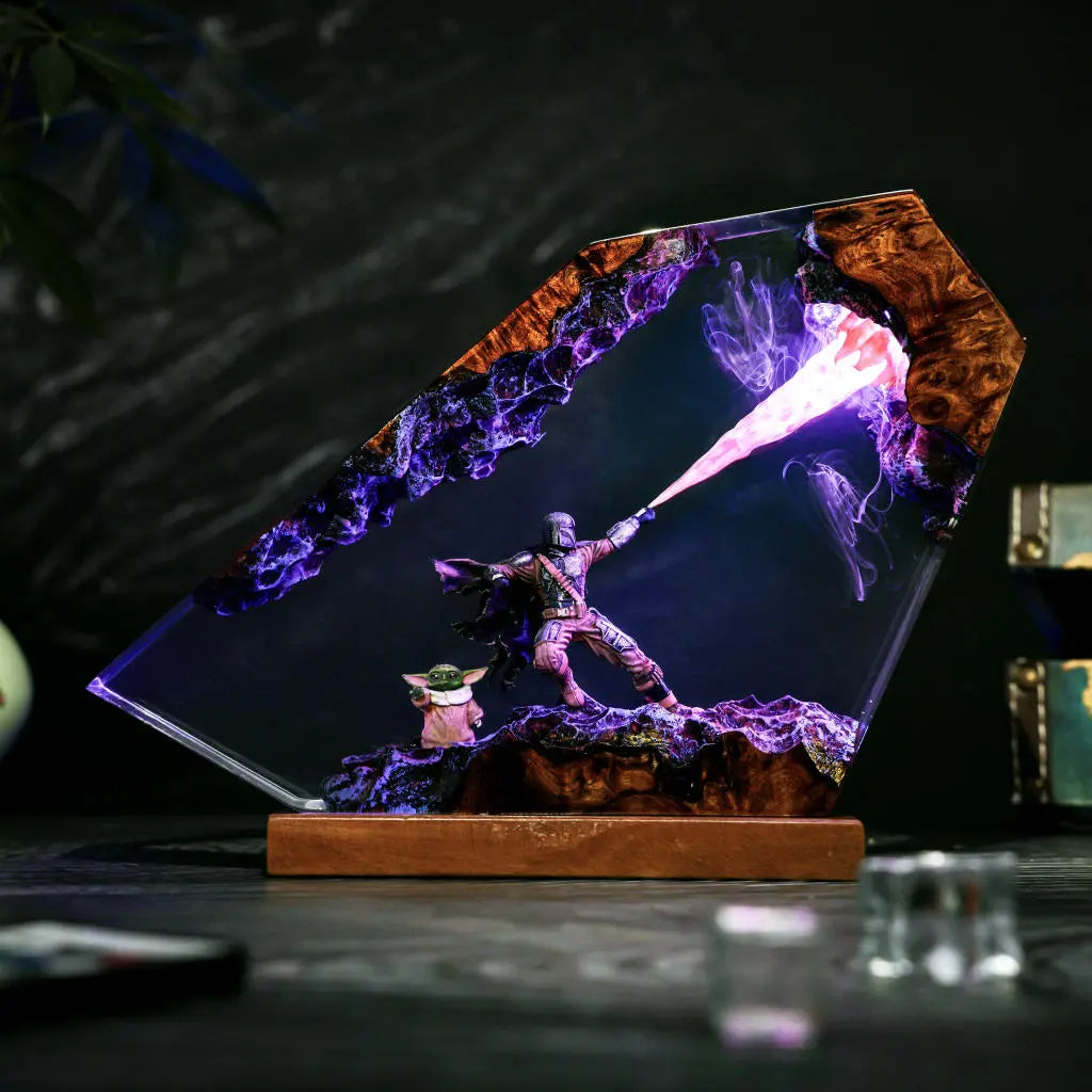 Mandalorian Star Wars Resin Lamp