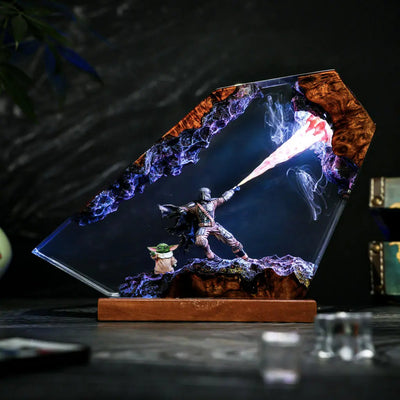 Mandalorian Star Wars Resin Lamp
