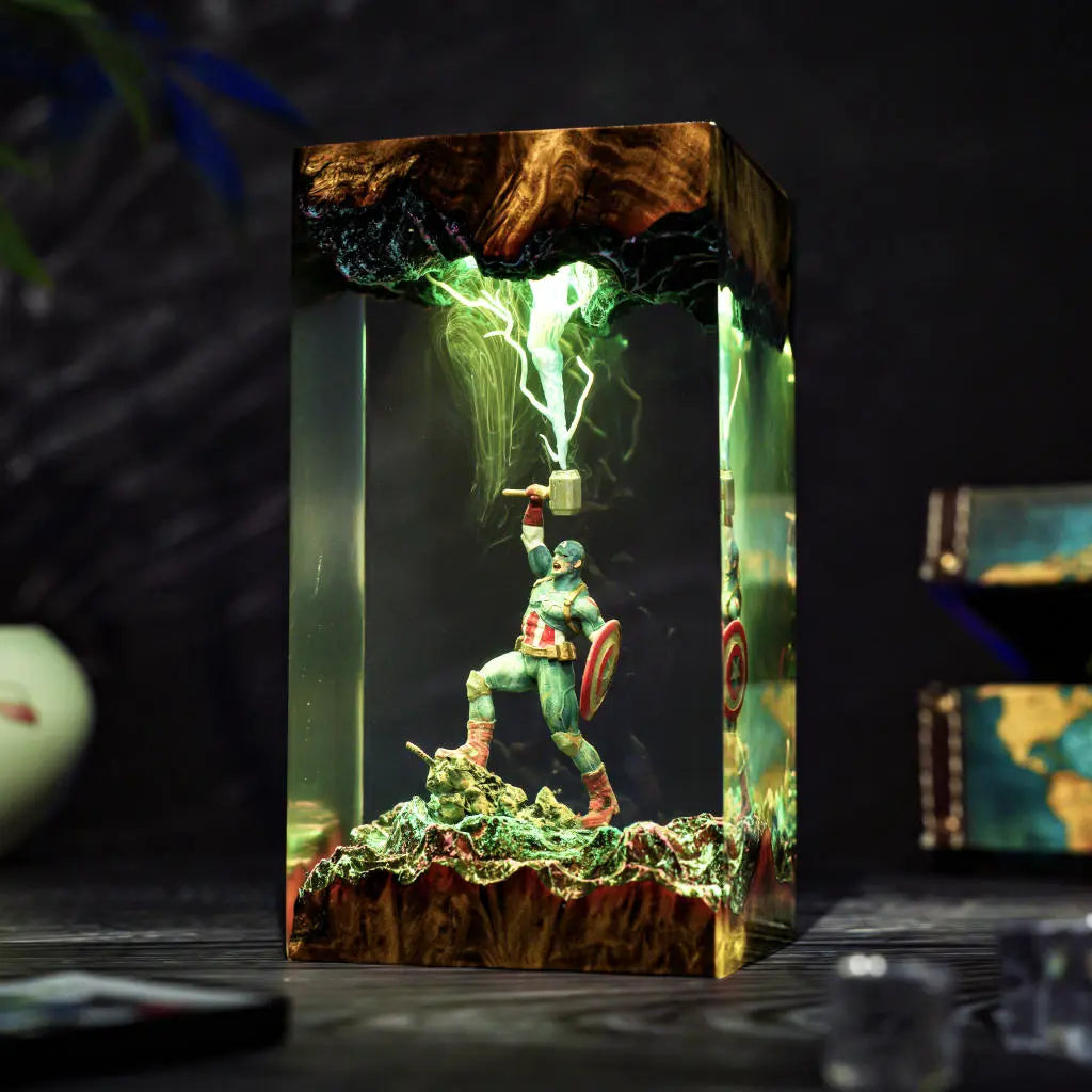 Captain America Resin Lamp Ver 2