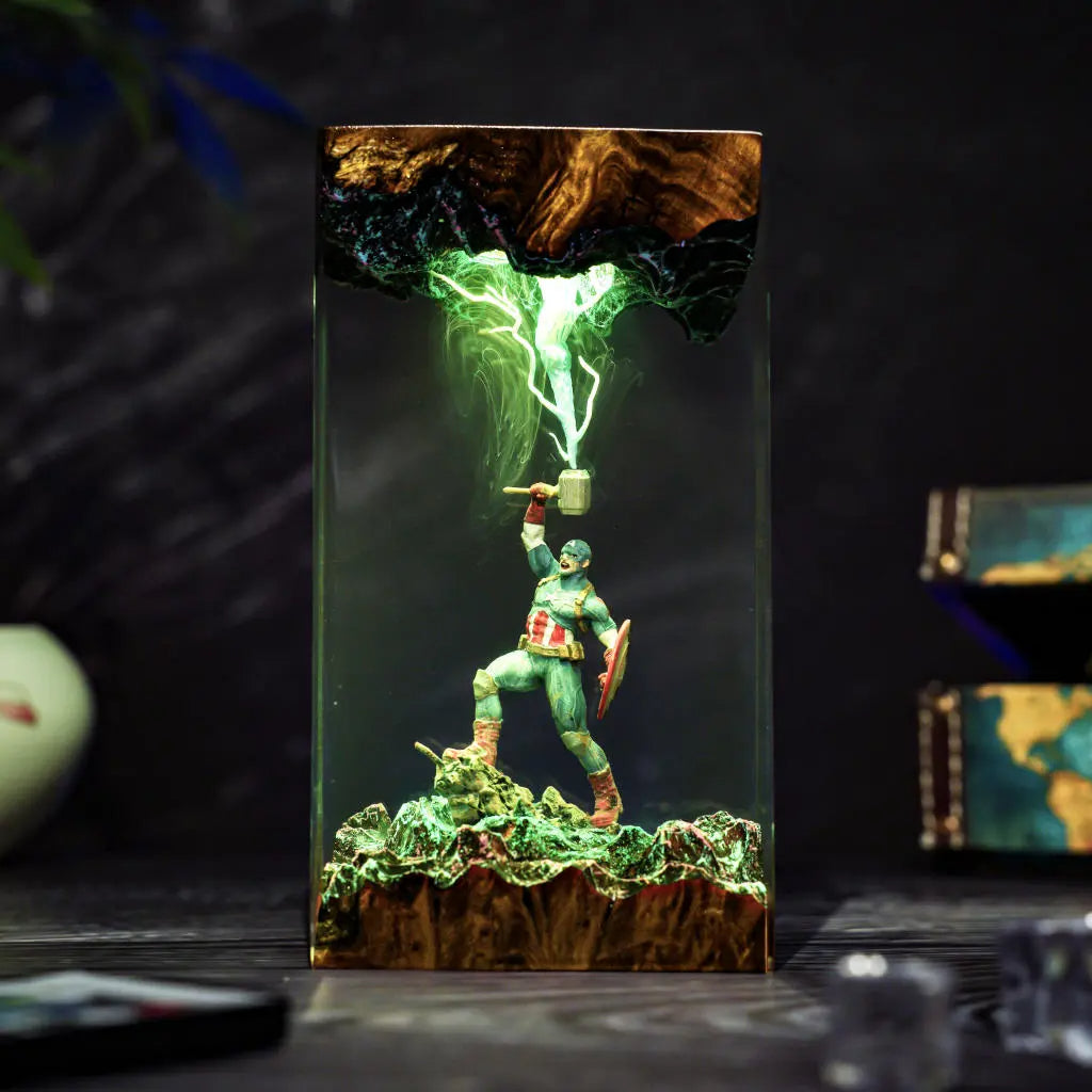 Captain America Resin Lamp Ver 2