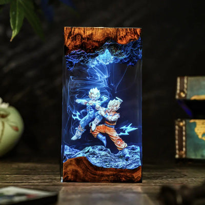 Goku vs Vegeta Fighting Dragon Ball Resin Lamp