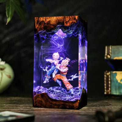 Goku vs Vegeta Fighting Dragon Ball Resin Lamp