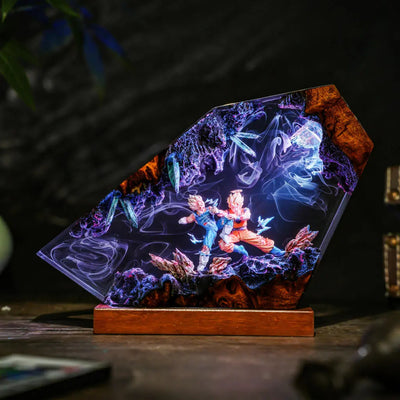 Goku vs Vegeta Fighting Dragon Ball Resin Lamp