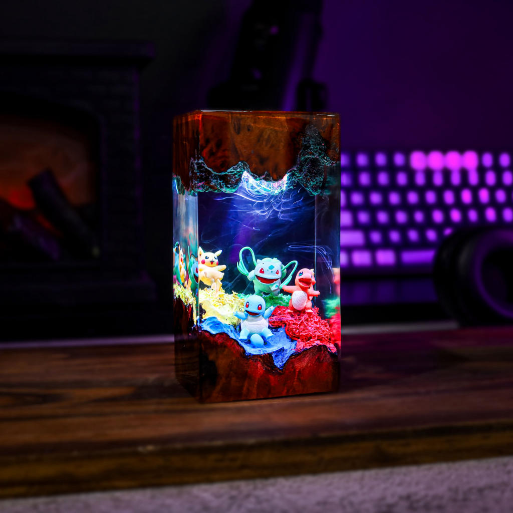 Pokemon Starter Epoxy Night Lamp Ver 2