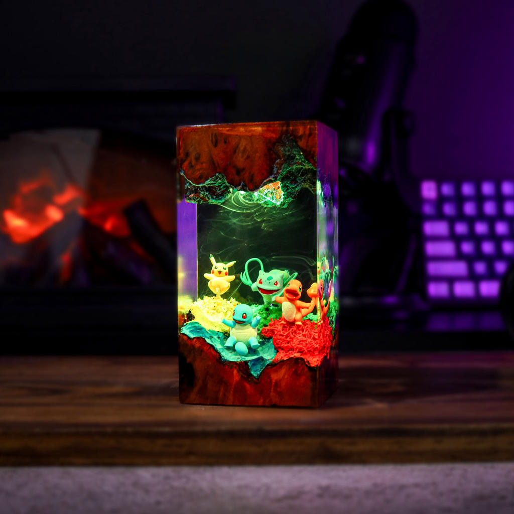 Pokemon Starter Epoxy Night Lamp Ver 2