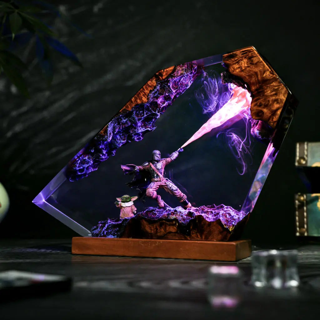 Mandalorian Star Wars Resin Lamp