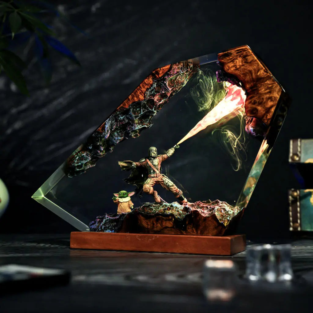 Mandalorian Star Wars Resin Lamp