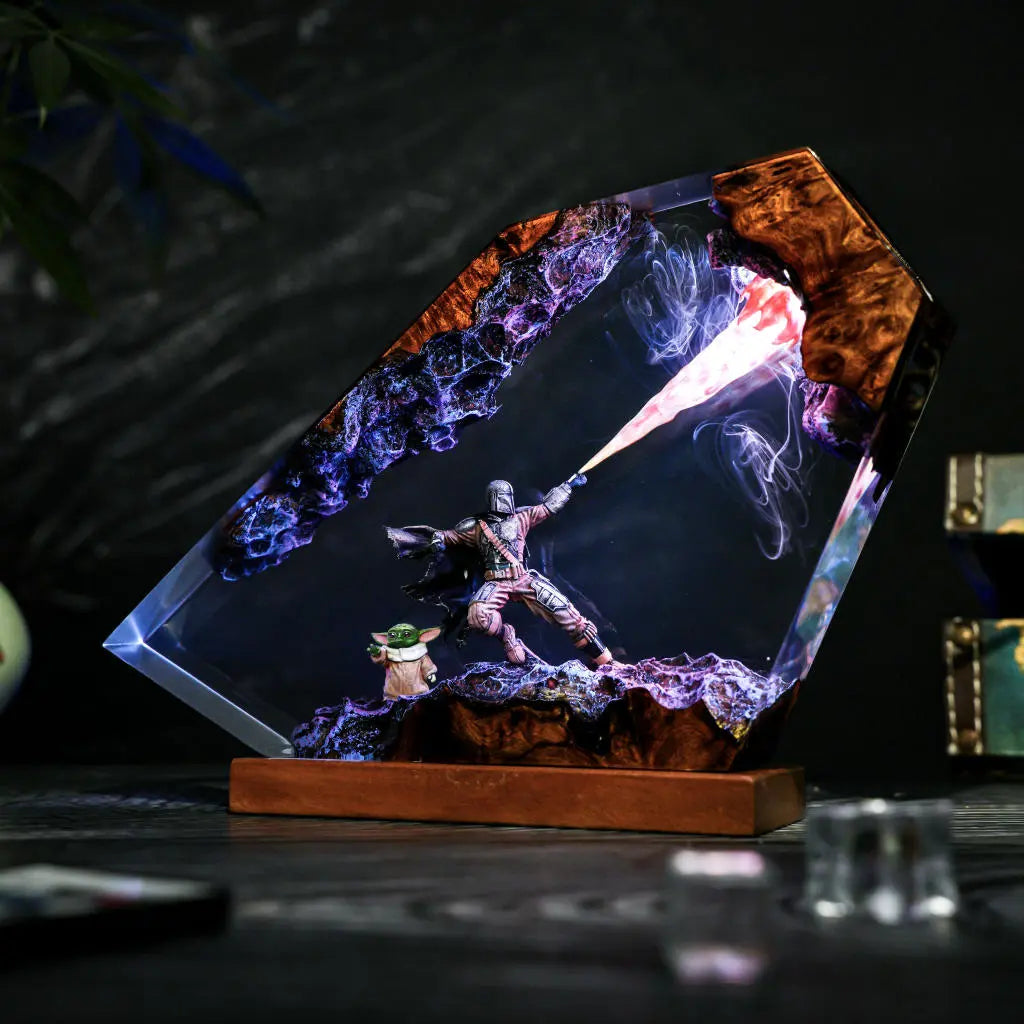 Mandalorian Star Wars Resin Lamp
