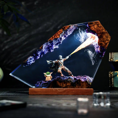 Mandalorian Star Wars Resin Lamp