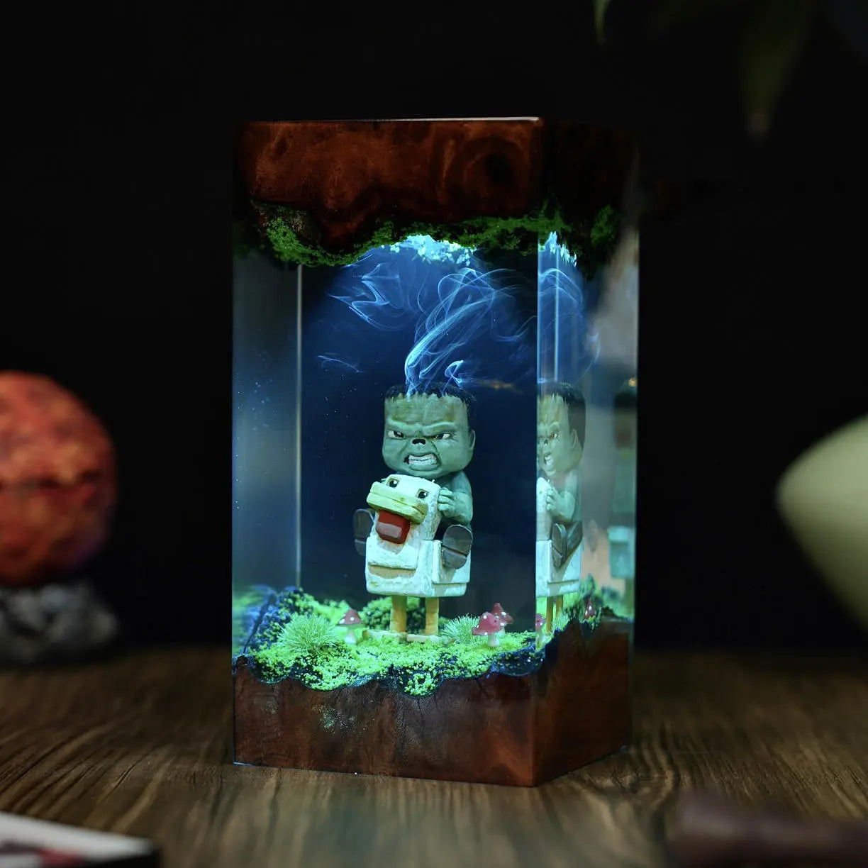 Chicken Jockey Minecraft Resin Lamp
